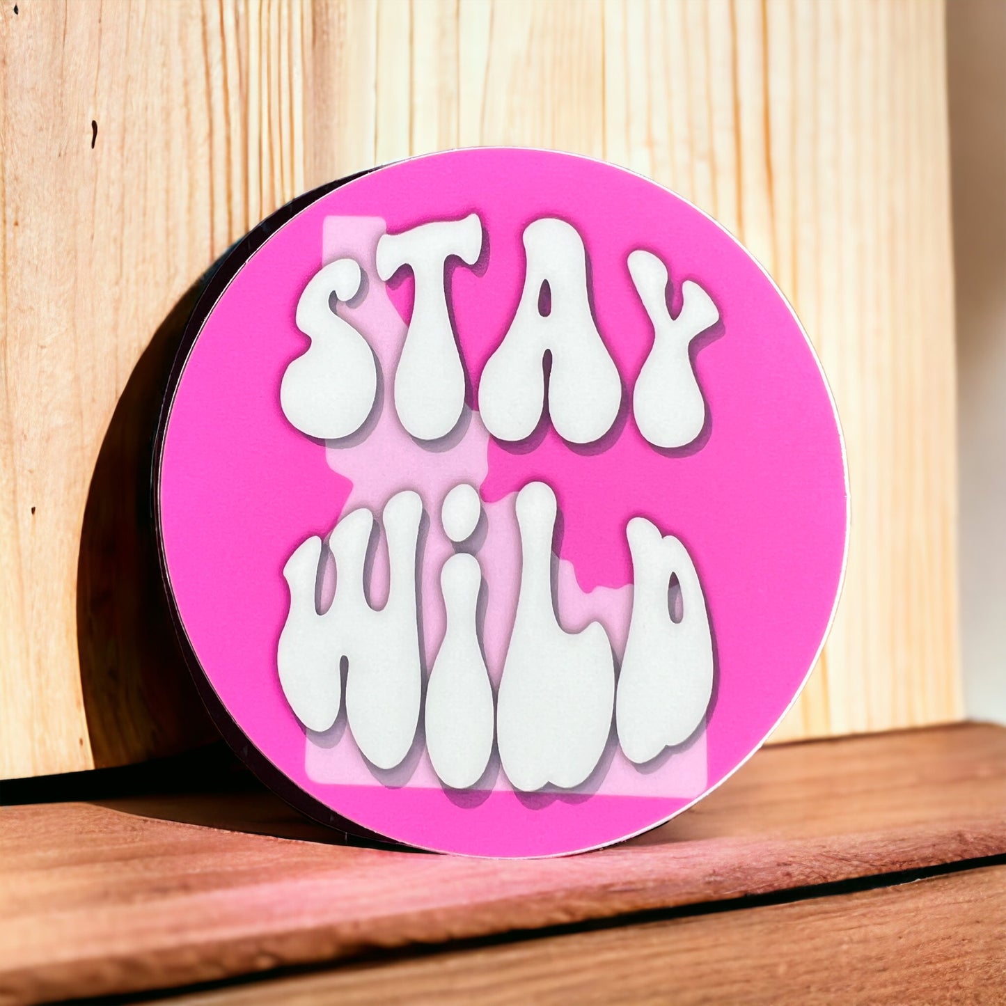 Stay Wild Idaho Pink Sticker