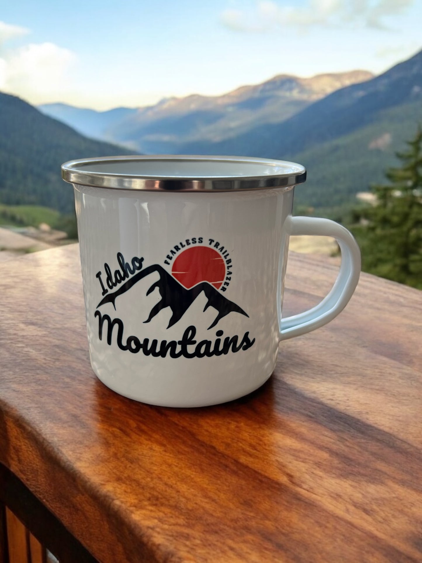 Idaho Mountains Fearless Trailblazer Camping Mug