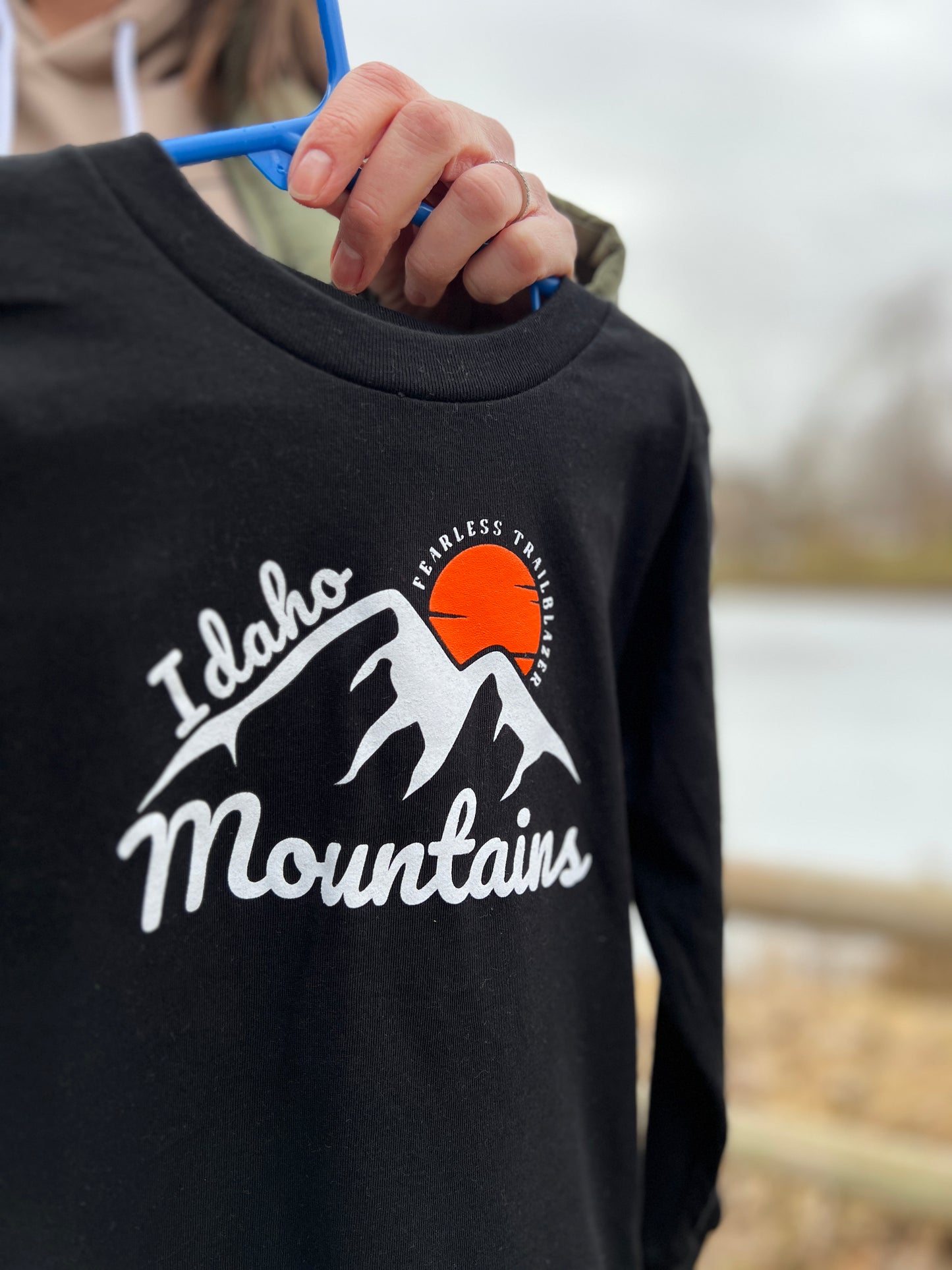 Idaho Mountains, Fearless Trailblazer Youth Long Sleeve Tee
