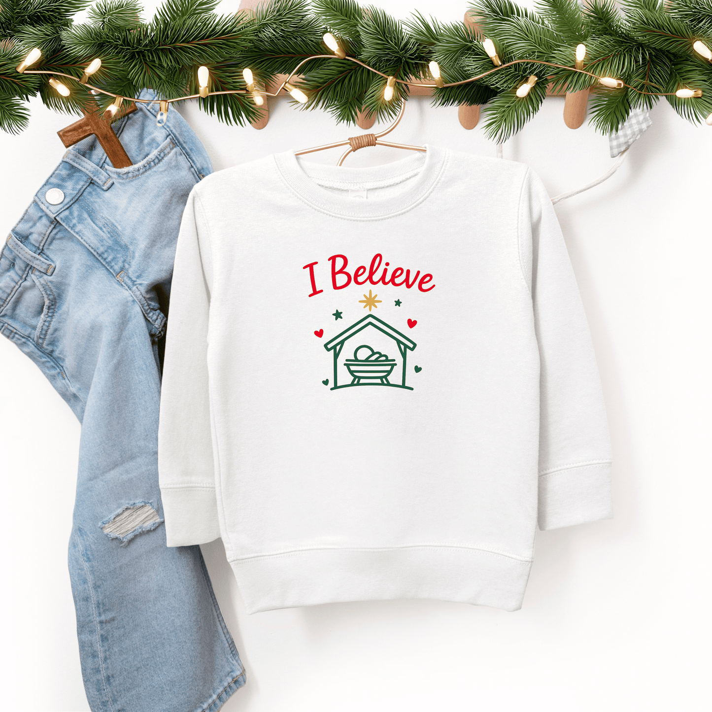 I Believe Nativity Crewneck