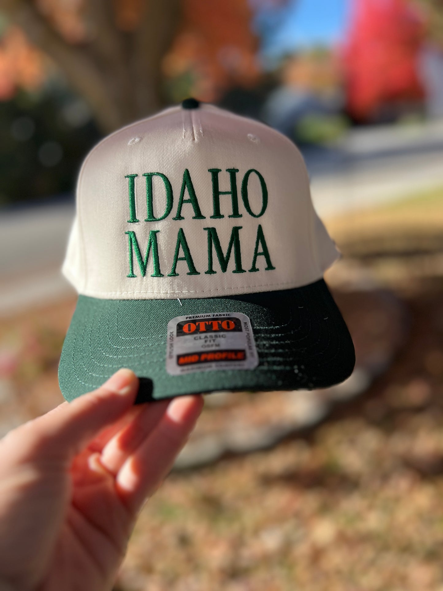 Idaho Mama Hat with Green/Natural