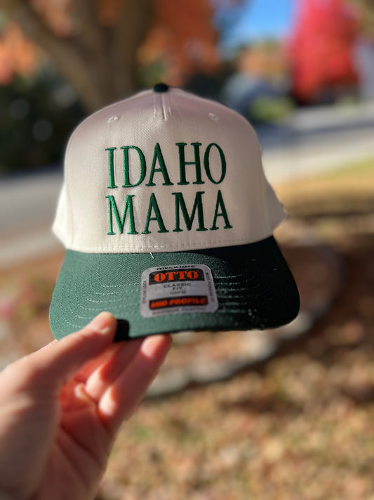 Idaho Mama Hat with Green/Natural