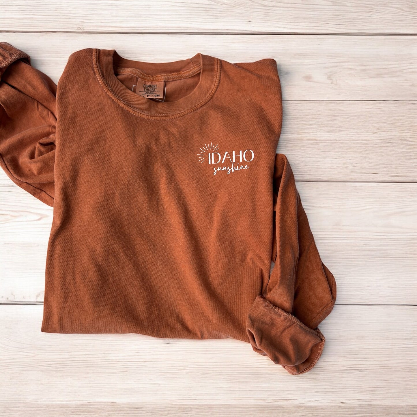 Idaho Sunshine Heather Orange Long Sleeve