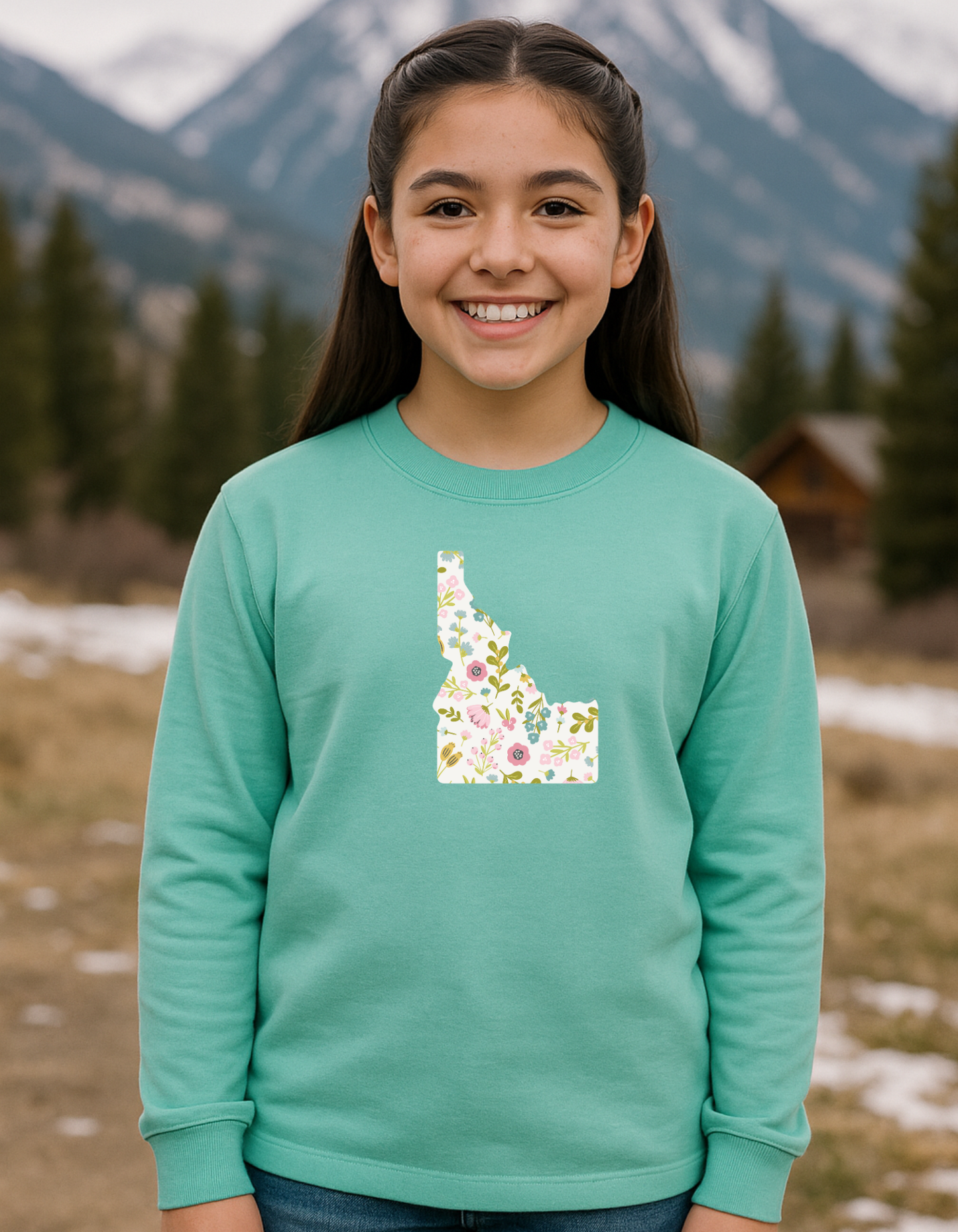 Idaho Floral Crewneck