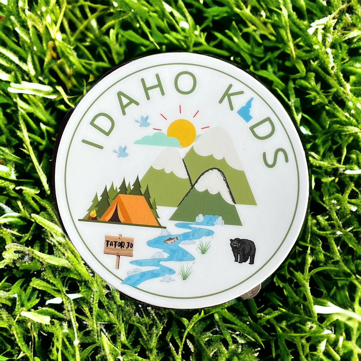 Mountain Adventure Idaho Kids Sticker