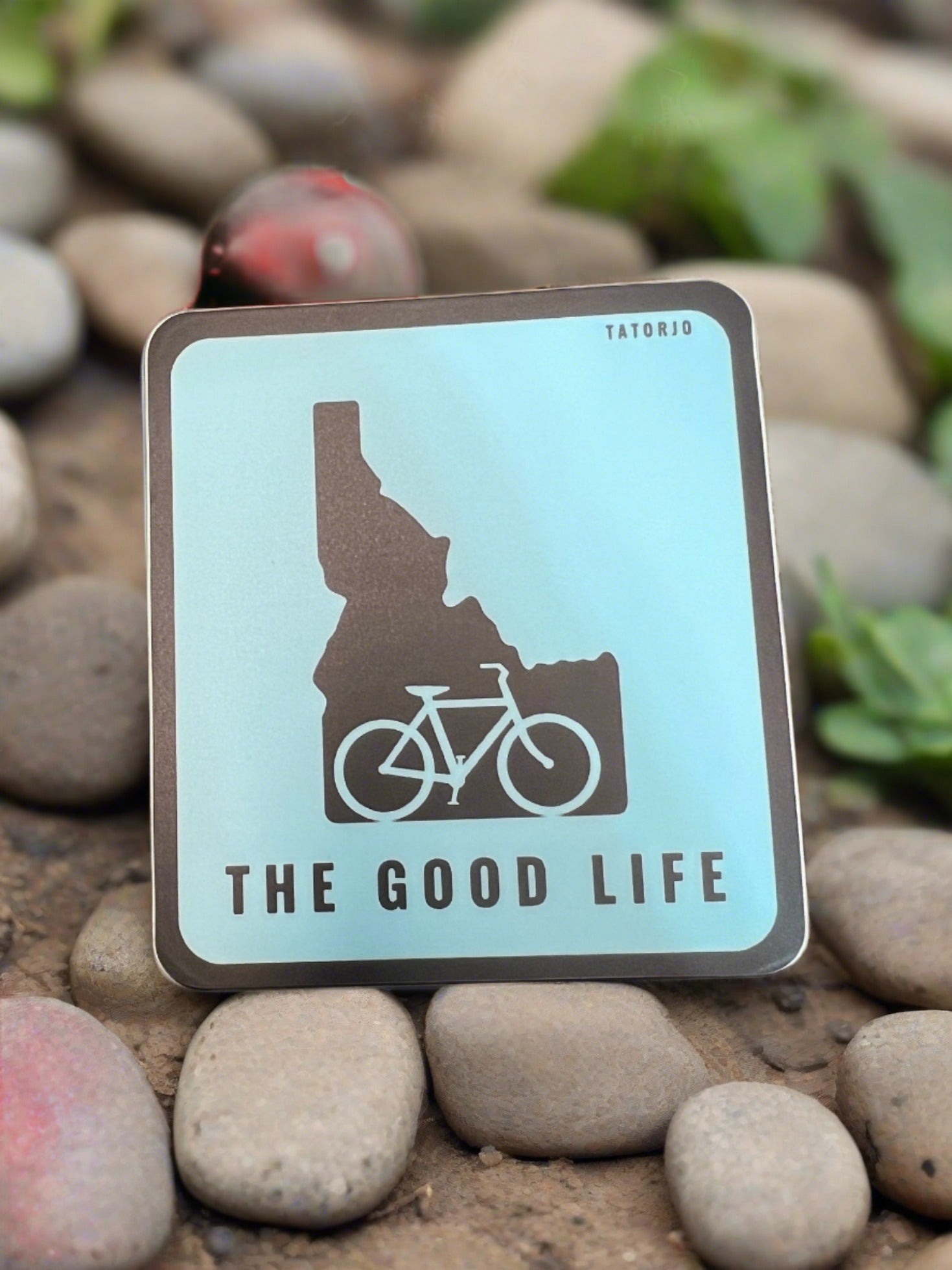 Idaho Stickers for Idaho Adventure seekers. This sticker is made for all the Bike lovers of Idaho. Whether your cruising on the Boise Greenbelt or the foothills this sticker is for you. This Idaho Sticker is made in Idaho.