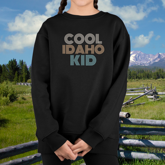 Cool Idaho Kid Youth Black Sweater